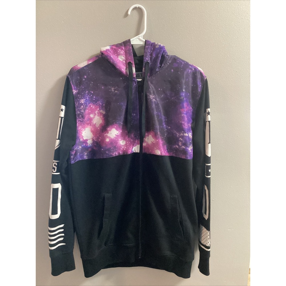 Men's Hoodie Size Small Master Piece Space Print Science Purple Cosmos Astronomy